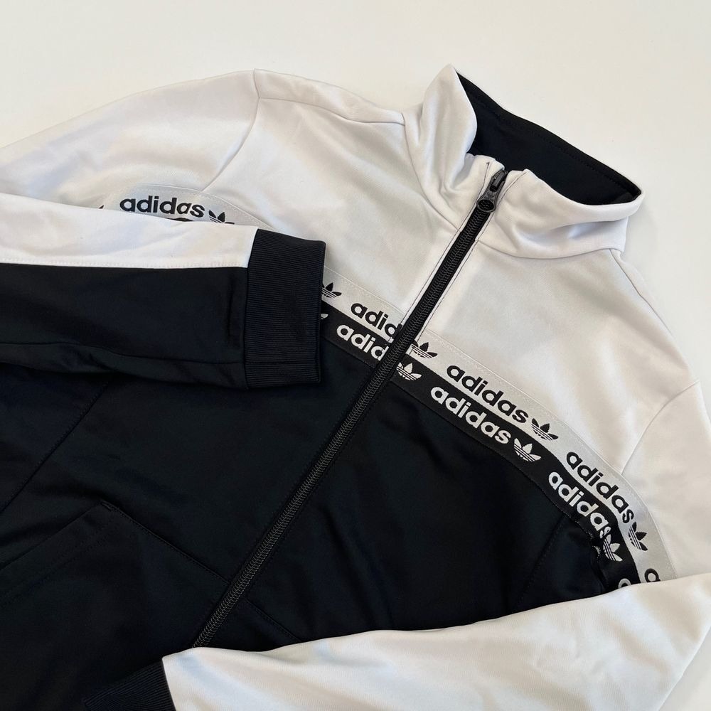 Adidas Youth Small Black And White Jacket, Adidas Youth Sports Jacket 350